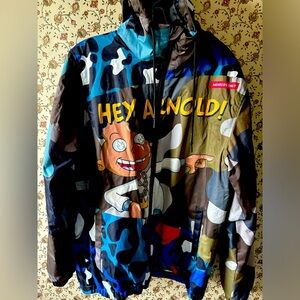 Members Only x Nickelodeon - windbreaker hoodies - streetwear size Medium